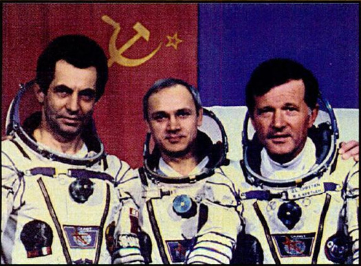Jean-Loup Chretien was anything but a mild-mannered guest aboard Russian space stations Salyut 7 and Mir. But it would seem the Soviets enjoyed his joie de vivre, because Chretien was the only guest cosmonaut to be invited onto both space stations. He was known for wacky antics like serving French cuisine as a waiter, and playing a hand-cranked organ to provide ambiance. Chretien also brought a monster mask aboard Salyut 7 and popped out from behind a panel, scaring the stardust out of cosmonaut Anatoly Berezovy. Read the full story in Strange Crew.