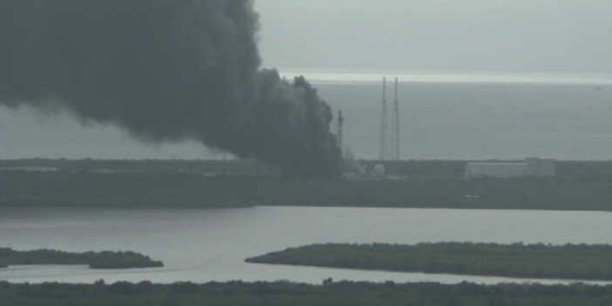 Explosion At SpaceX Rocket Launch Site At Cape Canaveral