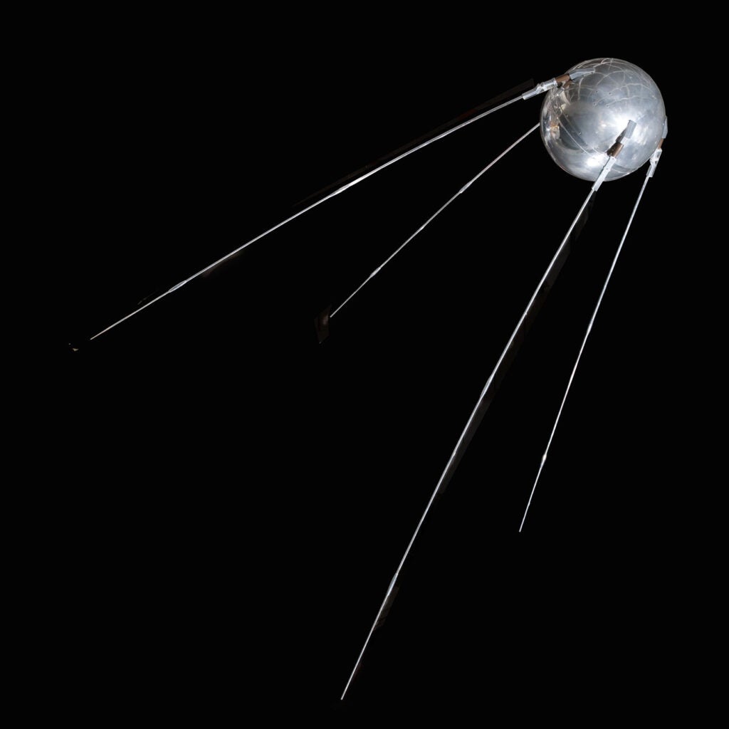 Sputnik, hanging in Milestones of Flight, National Air and Space Museum