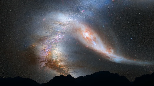 Video: The Milky Way and Andromeda Crash Together