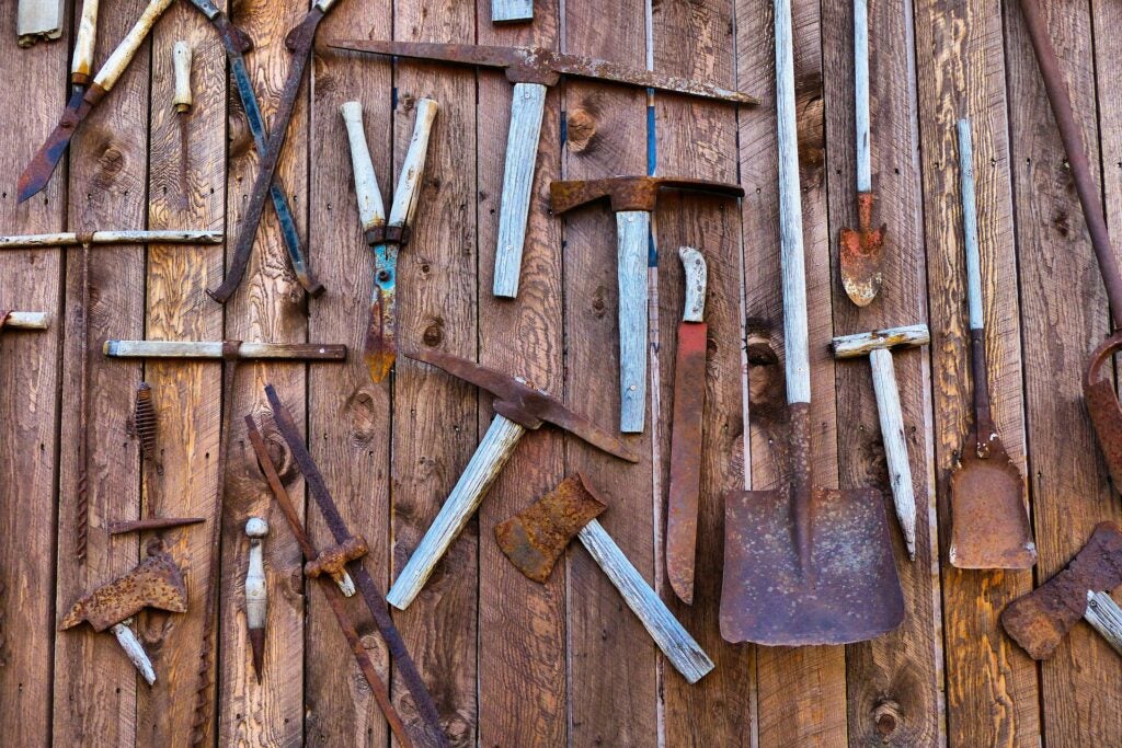 Antique farming tools
