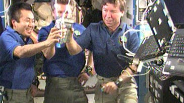 Space Station Astronauts Toast ISS Kitchen Upgrades With Their Own Urine