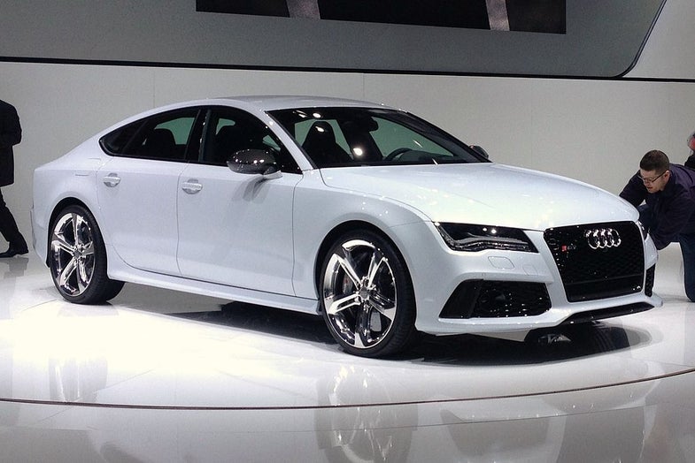 According to Audi, a driverless version of this car set a driverless speed record.