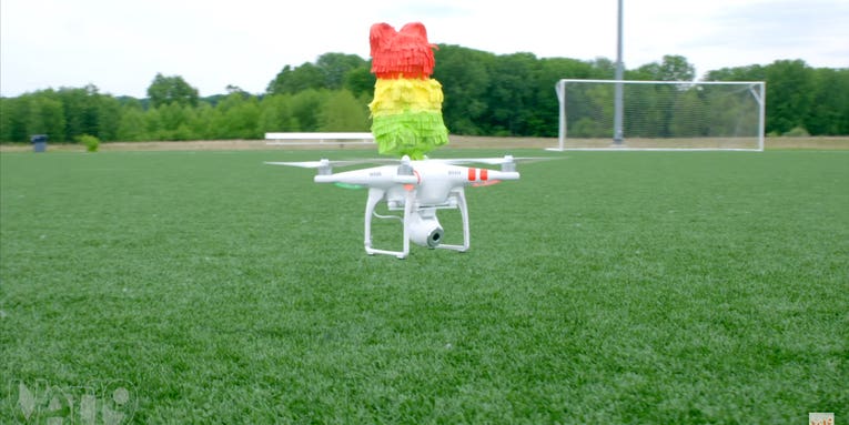 Watch People Flail At A Piñata On A Drone