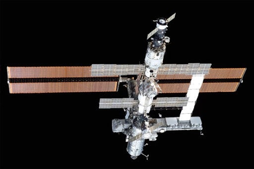 ISS Assembly Mission 9A in the space