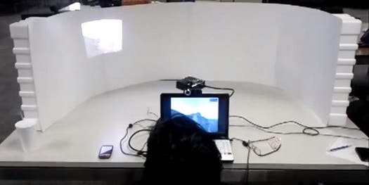 Video: A Built-In Eye Tracker Makes A Projection Screen You Can’t Look Away From