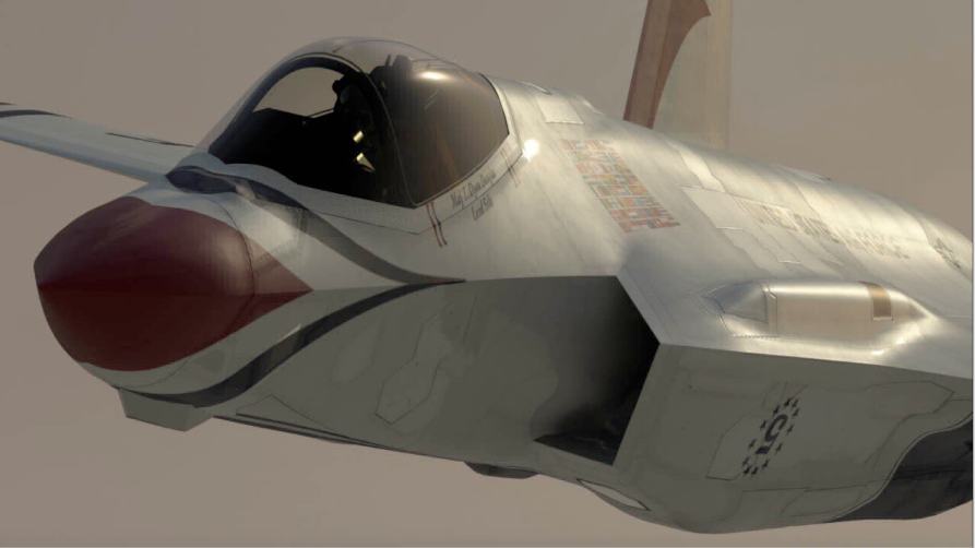 While its Thunderbirds debut is a few years off, these images of the F-35 Lightning II in Thunderbirds dress were released by Lockheed Martin's multimedia team to promote the jet. Still in development, the plane is designed as multi-purpose replacement for several and Cold War-era fightter models, including the F/A-18, the A-10, and the F-16.