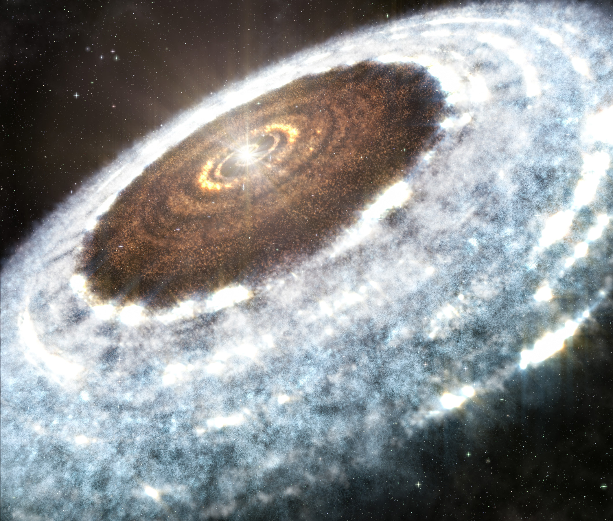 Water Snow Discovered Floating In Distant, Infant Solar System