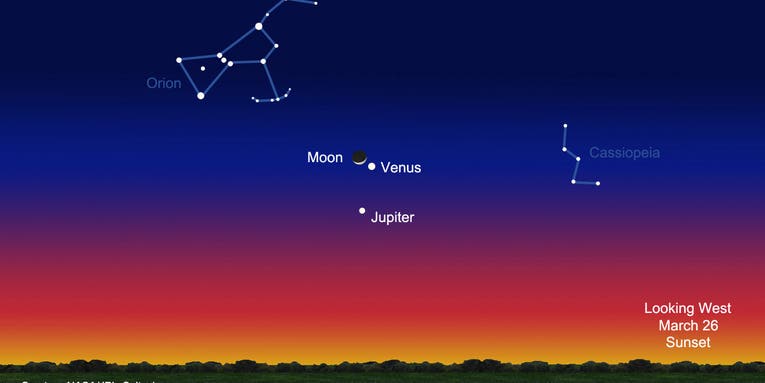 Watch the Planets Line Up With Crescent Moon in Rare Conjunction