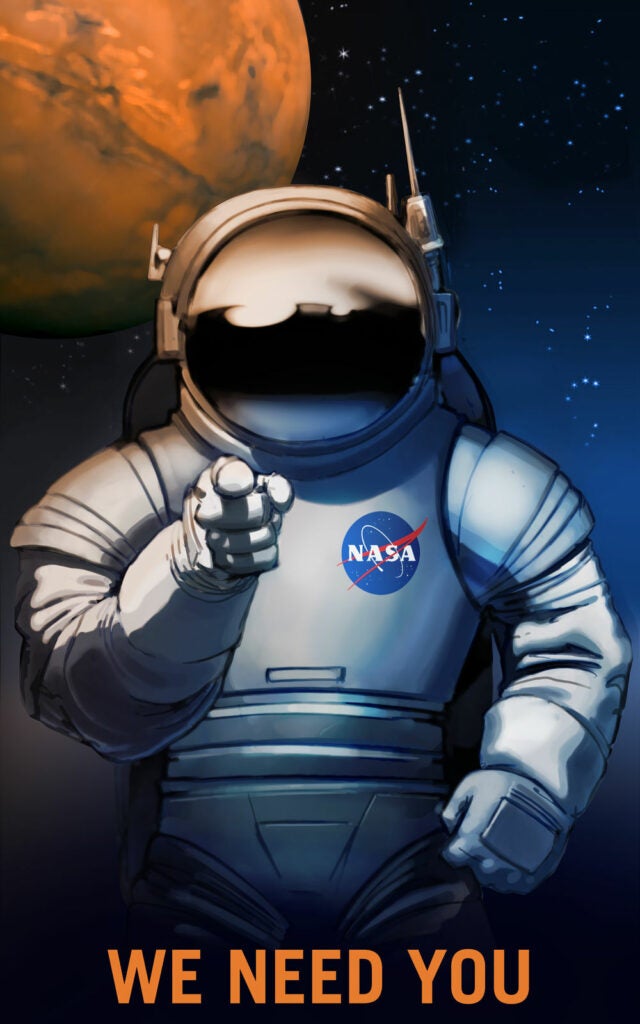 mars explorers NASA poster