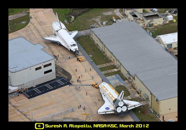 Shuttle Shuffle Brings Atlantis and Discovery Face to Face Once More