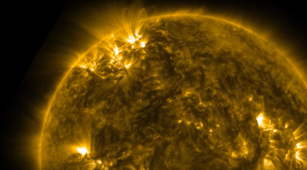 On Nov. 1, NASA <a href="https://www.youtube.com/watch?v=6tmbeLTHC_0">uploaded a half hour video</a> of the sun in stunning, Ultra-HD. Members of NASA's production team <a href="http://www.gizmag.com/nasa-4k-video-sun/40218/">created the movie</a> by piecing together thousands of images of the sun taken by the Solar Dynamics Observatory. Every 12 seconds as it orbits the sun, the SDO takes ten images simultaneously, each at different wavelengths of invisible ultraviolet light, which monitor temperature changes on the sun. The production team converted each image to a different color according to its wavelength. Each minute of the half hour video took the team 10 hours to make. So in this case, go ahead and stare at the sun.