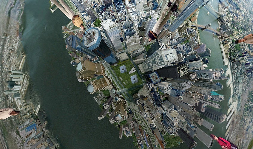 Our friends at FastCoDesign got a look at a proposed 9/11 memorial from Dutch artist William Verstraeten. It's intended to replace the amazing view from the old World Trade Center buildings, using panoramic images taken from those towers. Read more <a href="http://www.fastcodesign.com/1665652/proposed-911-memorial-would-simulate-walking-on-air-above-ground-zero">here</a>.