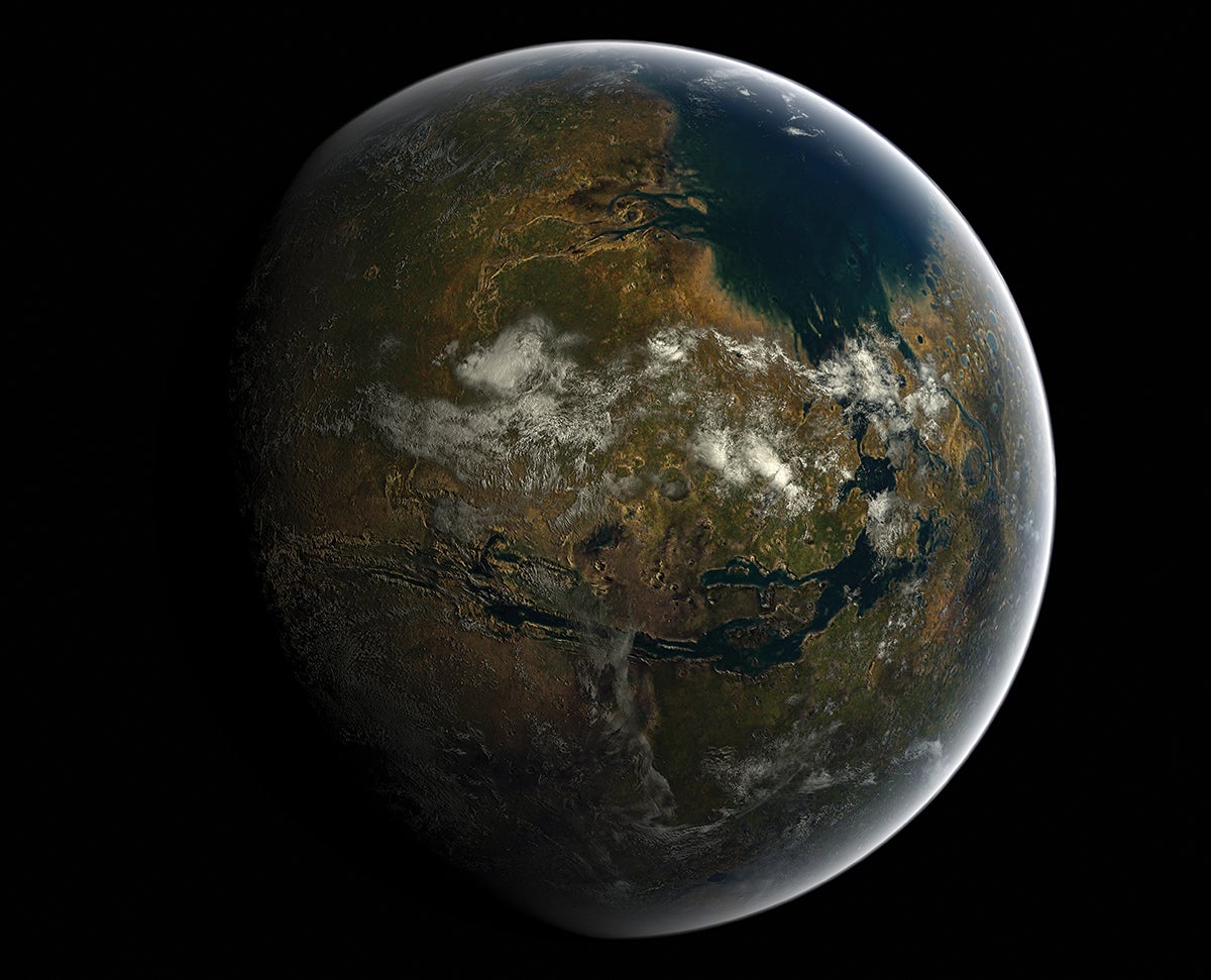 Terraforming Mars would involve adding water and an atmosphere, potentially turning the Red Planet into a Blue Marble.