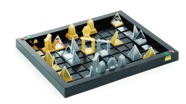 Laser Chess Move your Egyptian-themed mirrored pieces around the board to reflect the laser onto your opponent´s pharaoh and win the game. Deflexion, $45; <a href="http://deflexion.biz/">deflexion.biz</a>