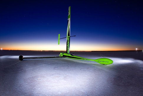 The Greenbird uses an airplane-wing-like sail to obtain ground speeds of 126.2 mph