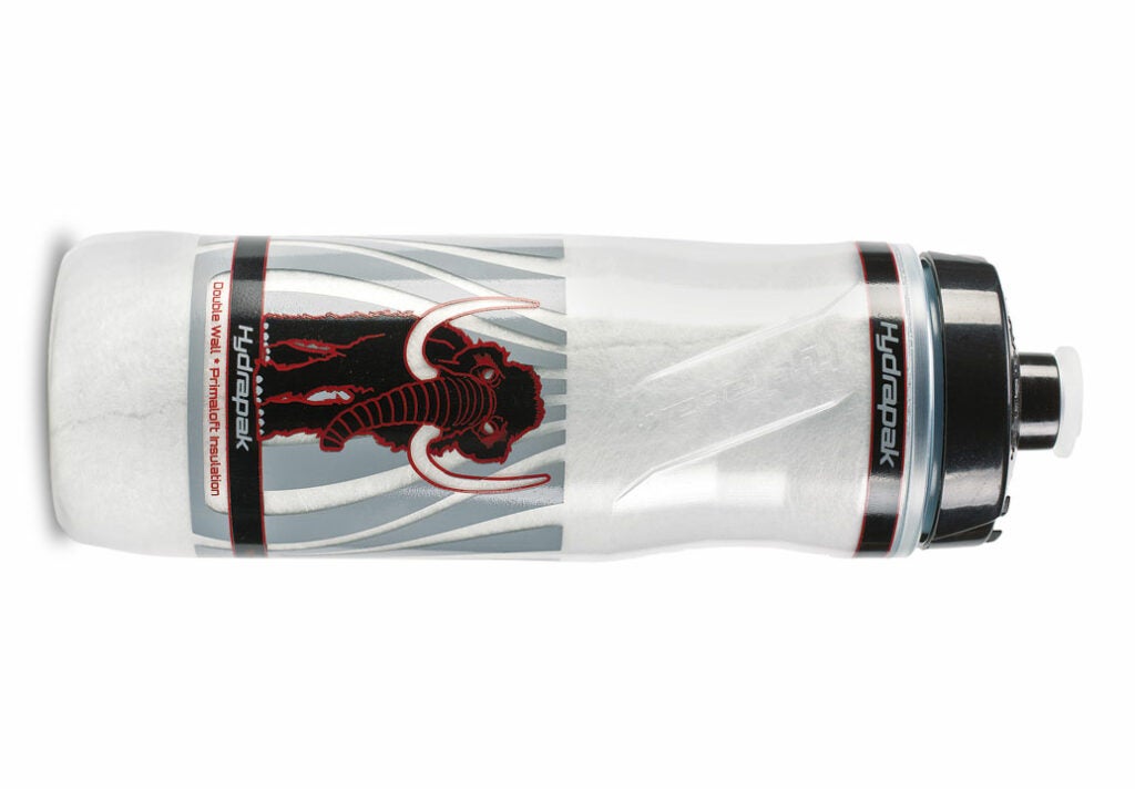 The Wooly Mammoth keeps drinks hot or cold longer than other insulated bottles. Instead of lining the 20-ounce plastic container with the standard Styrofoam or Mylar, designers placed Prima-Loft—a synthetic polyester-like insulation also used in extreme hiking boots—between the bottle's double walls.** HydraPak Wooly Mammoth **<a href="http://www.hydrapak.com/wooly-mammoth/">$16</a>