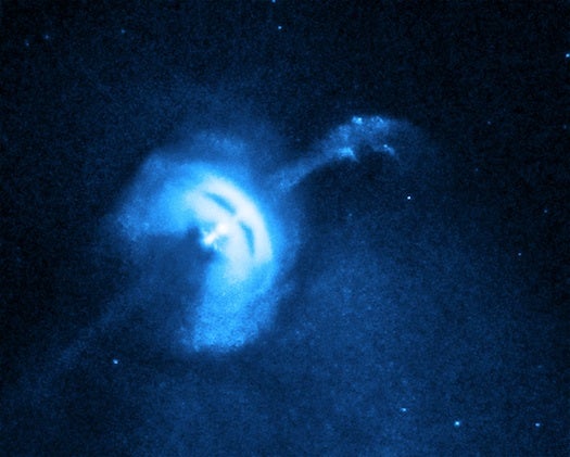 This is the Vela pulsar, located about 1,000 light-years from Earth. One NASA team is looking to use pulsar light in a GPS-like system that would help spacecraft navigate anywhere in space.
