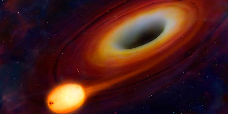 Ultra-Bright Burst of Light Marks the Death Throes of a Star Being Eaten Alive