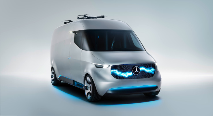 Mercedes-Benz’s Vision Van Concept Is A Nest For Delivery Drones