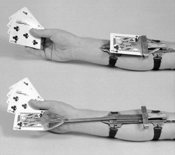 The old card-up-the-sleeve device dates back to the 19th century, but a skilled team of South Korean gamblers netted upwards of $1 million before authorities at Connecticut's Foxwoods Resort Casino caught on to their improved technique in January of this year. Using a long stick with a hinge on the end, one gambler swapped cards in and out of a baccarat game while his partner used her body to shield his hand and distracted security employees with pleasant conversation.