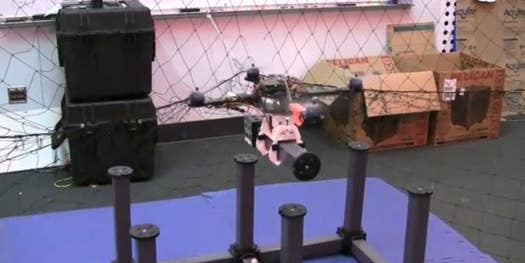 Robotic Quadcopters Work In Autonomous Swarms to Build Towers