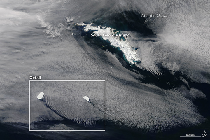 Icebergs Make Waves In Clouds Above The Southern Ocean
