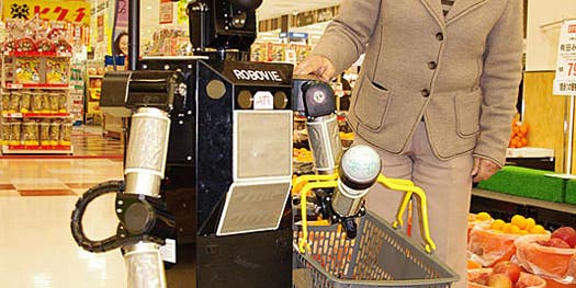 Robovie-II, the Robot That Helps You Buy Groceries