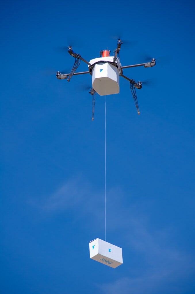 Close Up Of Flirtey Delivery Drone