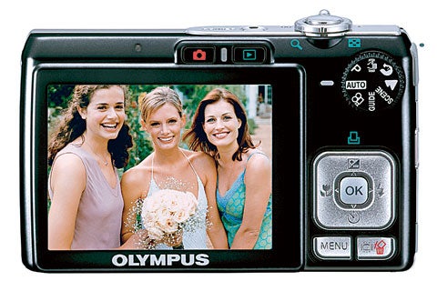 Set this eight-megapixel snapper to "Smile Shot," and the shutter won't click until someone grins. Face-detection software finds jawlines and watches for the change in contrast-light teeth against a darker mouth-that indicates a smile. <strong>Olympus FE-280 $200; <a href="http://olympusamerica.com">olympusamerica.com</a></strong>