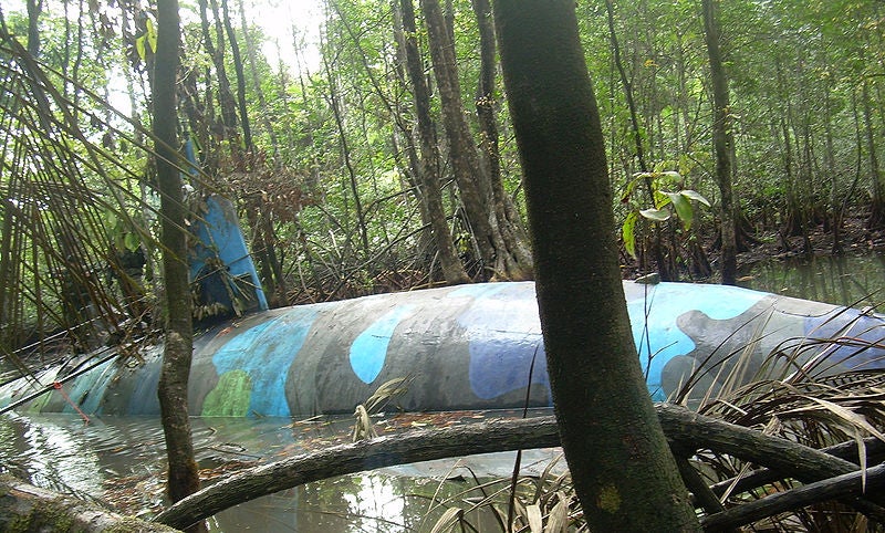 This narco-sub was seized in Ecuador in 2010, according to the U.S. Drug Enforcement Agency.