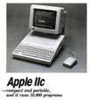 As the company's first effort at building a portable computer, the Apple IIc was essentially a shrunken version of the Apple IIe. This 7.5-pound machine was designed as an upscale alternative to IBM's PCjr, which went on to become a commercial failure. The Apple IIc, which sold for $1295, came with 128 KB of memory and a 1.023 MHz microprocessor. It improved on its predecessor by using a text display that could support characters resembling the icons found on machines with a graphical interface. Best of all, the machine was suited to beginners. Since it came with five built-in slot cards, including a Mouse Card and floppy drive controller card, the machine could be used right out of the box. Read the full story in Apple IIc -- Compact and Portable, and It Runs 10,000 Programs
