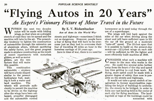 Eddie Rickenbacker's Flying Autos: July 1924