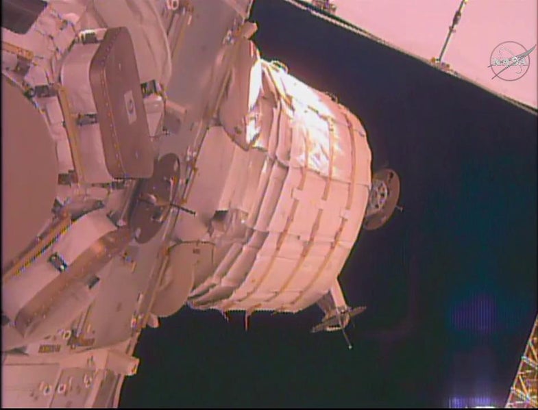 beam module attached to ISS