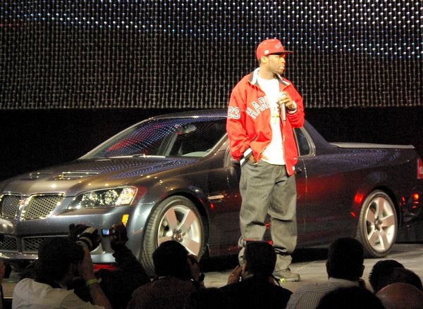 Though still unnamed, Pontiac's car/truck hybrid generated excitement. Or maybe it was 50 Cent.