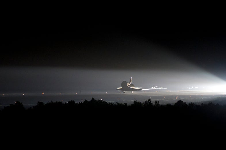 Space Shuttle Endeavour (STS-134) makes its final landing at the Shuttle Landing Facility (SLF) at Kennedy Space Center, Wednesday, June 1, 2011, in Cape Canaveral, Fla. Endeavour, completing a 16-day mission to outfit the International Space Station. Endeavour spent 299 days in space and traveled more than 122.8 million miles during its 25 flights. It launched on its first mission on May 7, 1992. Photo Credit: (NASA/Bill Ingalls)