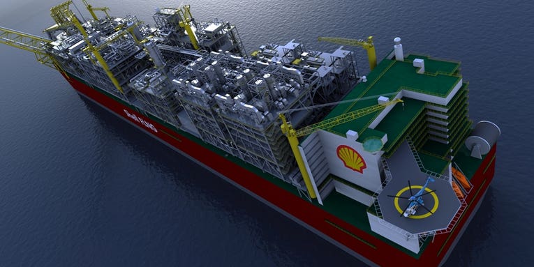To Harvest Natural Gas From the Ocean, Shell Is Building the World’s Largest Man-Made Floating Object