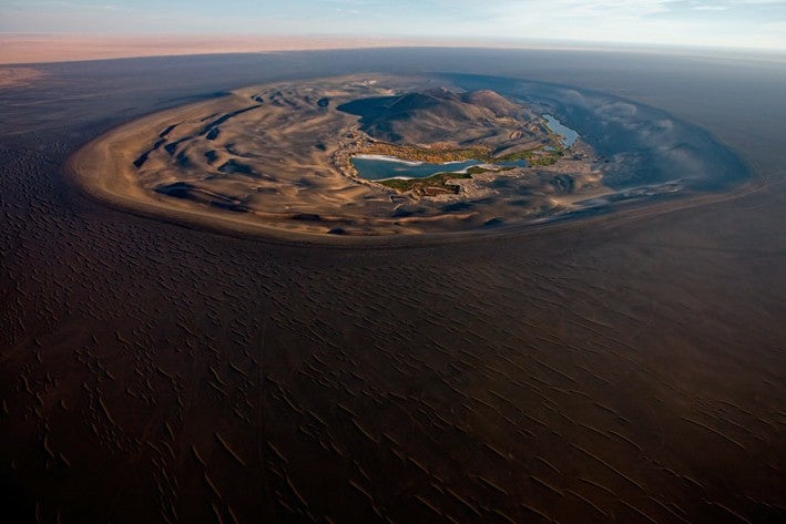 The Waw an Namus volcanic crater, Libya