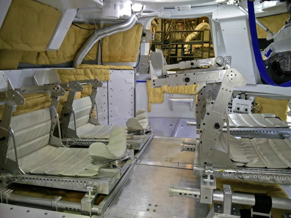 Inside an Orion mock-up