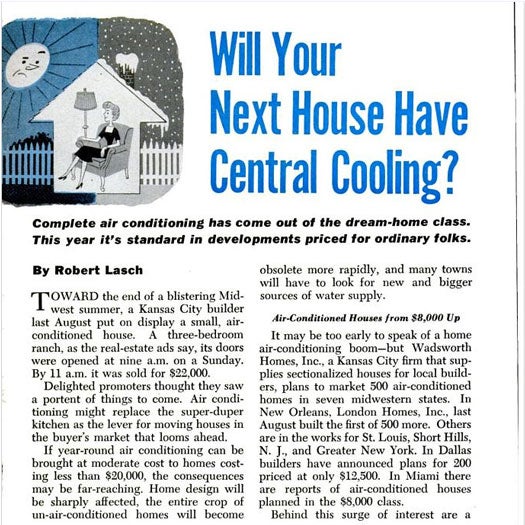 Central Cooling: May 1953