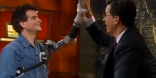 Video: Dean Kamen High-Fives Colbert With Latest Revision of  Prosthetic Luke Arm