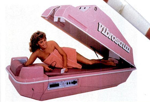 Many inventions from the 1980s were combinations of several other inventions. This device from "Vibrosaun International" combines a home entertainment system with an air conditioner and massaging chair, all housed within a personal sauna pod. "Keep a cool head while the rest of your body basks in dry heat of up to 170 degrees F," we wrote in May, 1988. "The $5,995 Vibrosaun Body Conditioner has a face fan, built-in stereo system, and adjustable vibrator." The creators probably envisioned a future in which everyone has one of these vibrating saunas in their living room. But if you want to try one out you'll have to go to a specialist health or rehabilitation center.