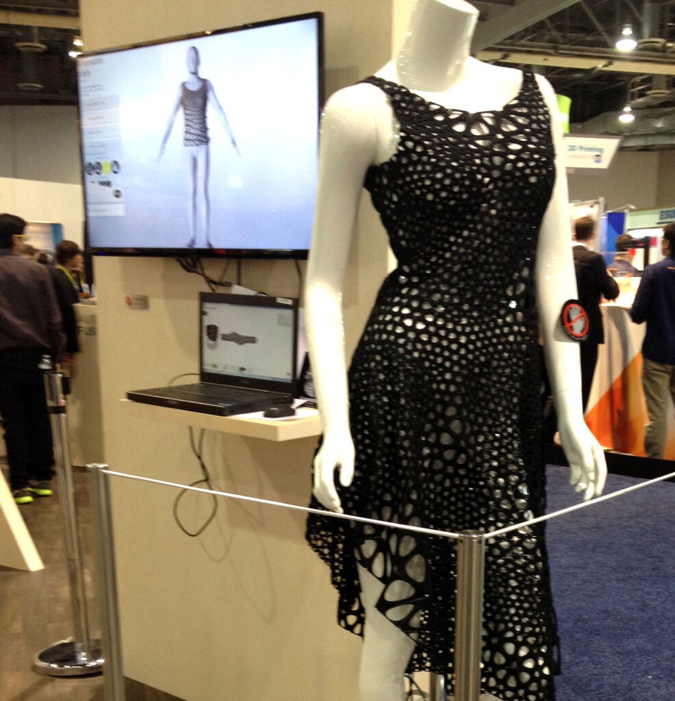 A 3-D-printed nylon dress shows the power of printing fabrics.