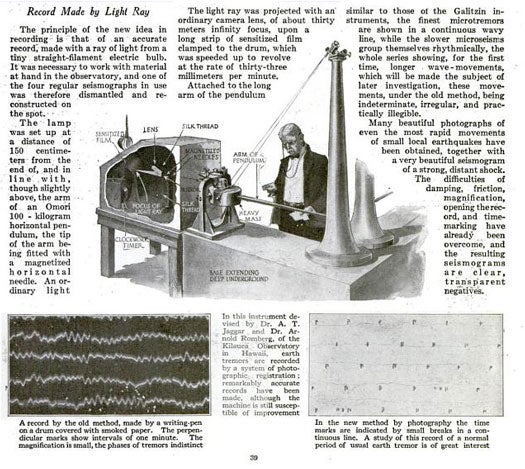 Seismograph Camera: October 1919