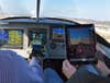 the Xavion iPad app in autopilot mode flying an airplane
