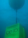 A balloon and the enclosed pump that will send high-pressure seawater to shore.