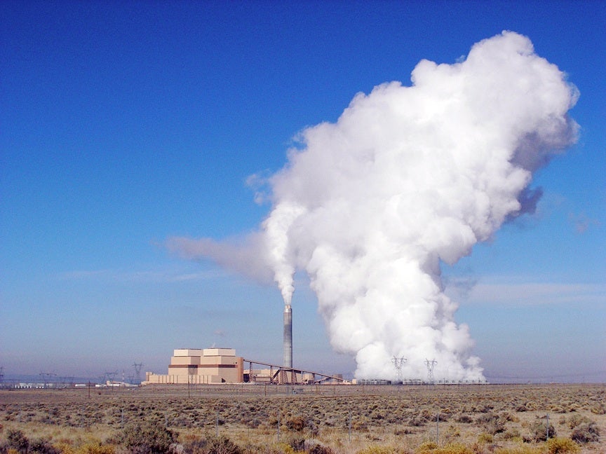 A Intermountain Power Project coal-burning plant in Utah