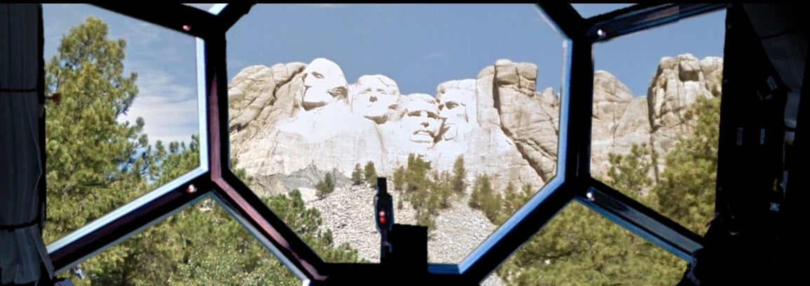 Darth Vader Visits Mount Rushmore
