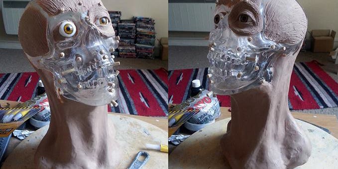 Forensic Reconstruction Shows What A Skull-Shaped Vodka Bottle Looks Like With A Face