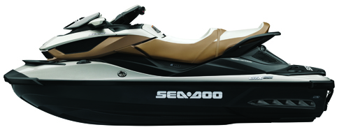 Side view of the Sea-Doo personal watercraft.